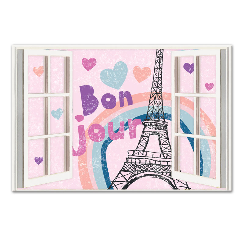 Art sur toile Bonjour, H 16 po x l 24 po x P 1,25 po