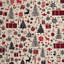 Motif de cadeau de Noël - Toile encadrée brune