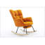 Chaise berçante confortable en tissu Teddy avec repose-pieds réglable, dossier haut et poche de rangement pour plus de détente et de praticité.