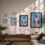 Woman in Profile Modern - Framed Print-503974299-503974246