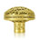 GLENDALE COURT KNOB; LT. COLORADO TOPAZ CRYSTAL MUSEUM GOLD FINISH