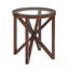 Table de bout ronde avec plateau en verre-1020397257