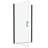 Smooth Pivot Shower Door With 1/4" Tempered Clear Glass - Matte Black 36000 Times Test