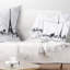 Peinture Paris Avec Oreiller Silhouette Eiffel Cityscape