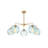 5 - Light Ribbed Sputnik Sphere Modern Glass Bubble Chandelier-804012358