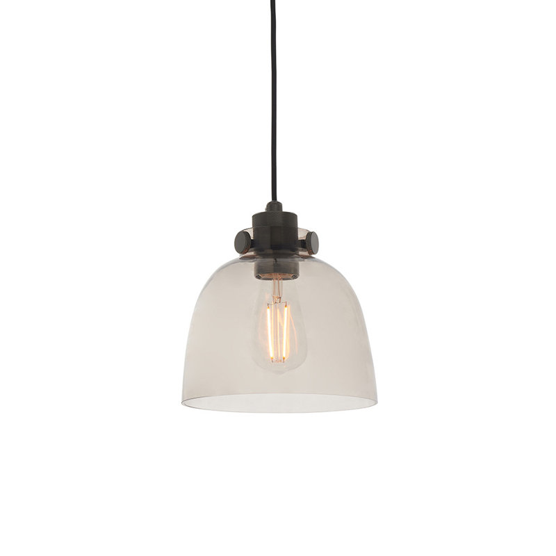 Palmer 1 - Light Jar Pendant, Smoke Grey/Black