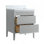 Ensemble de meuble-lavabo autoportant 30 po avec 2 ensembles de poignées et plateau en marbre d'ingénierie entièrement assemblé gris