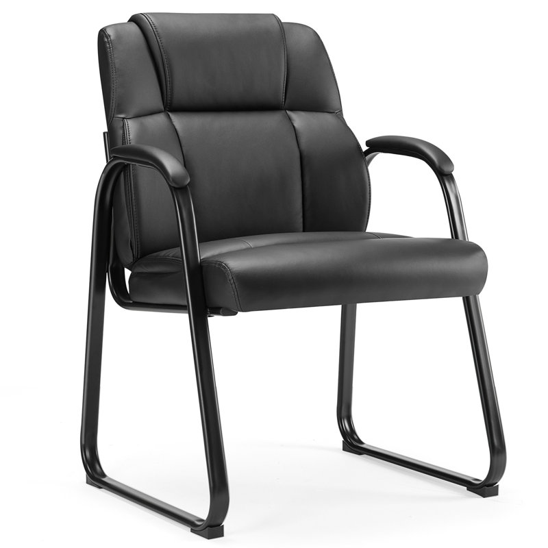 Modern Ergonomic Office Conference Chair, Faux Leather Comfortable Waiting Room Reception Chair