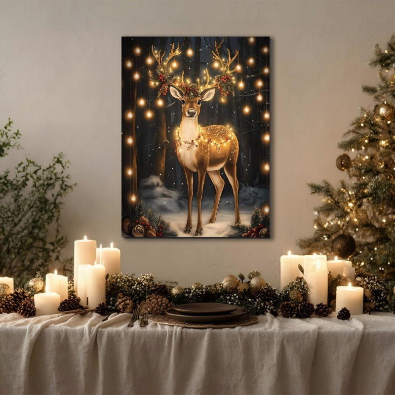 «Winter Forest Wildlife», art mural 24 po x 36 po