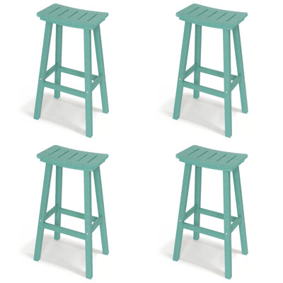 29" HDPE Poly Lumber Outdoor Patio Bar Height Stools