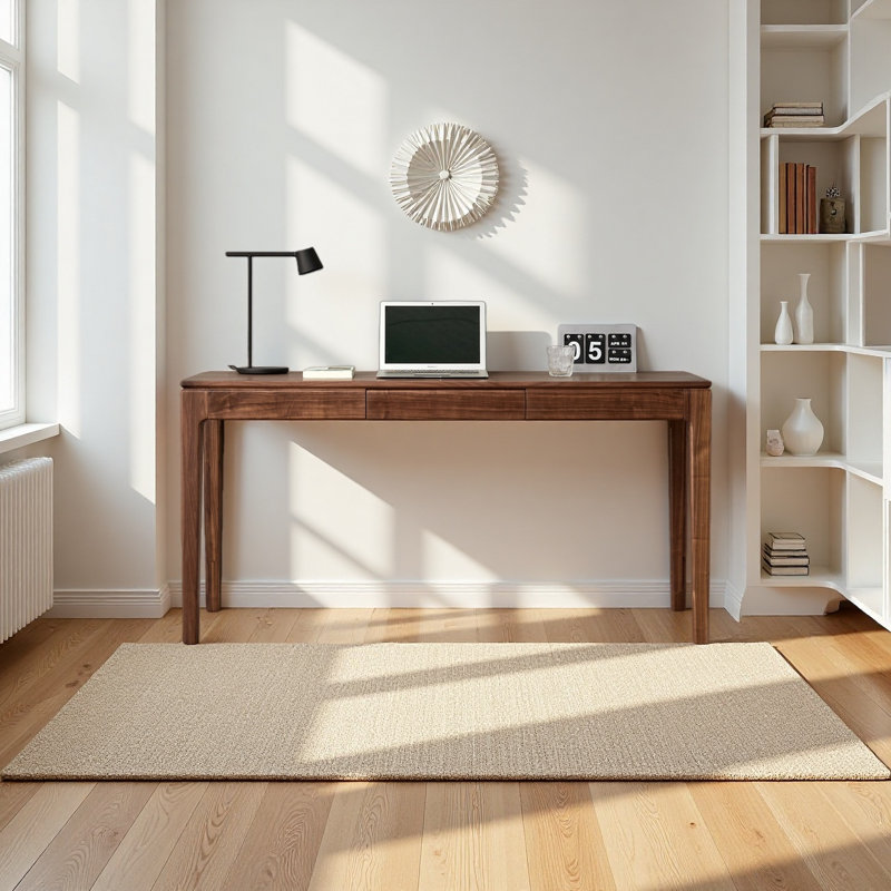 Un bureau délicat en bois de noyer, H 29,52 po x l 47,24 po x P 21,65 po