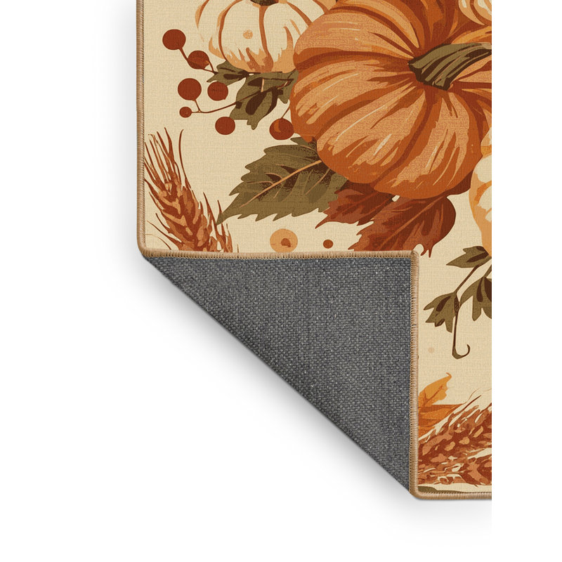 Soft Plush Ferree Thanksgiving Modern & Contemporary Abstract Area Rug in Brown – LightBrown Binding, 8x10