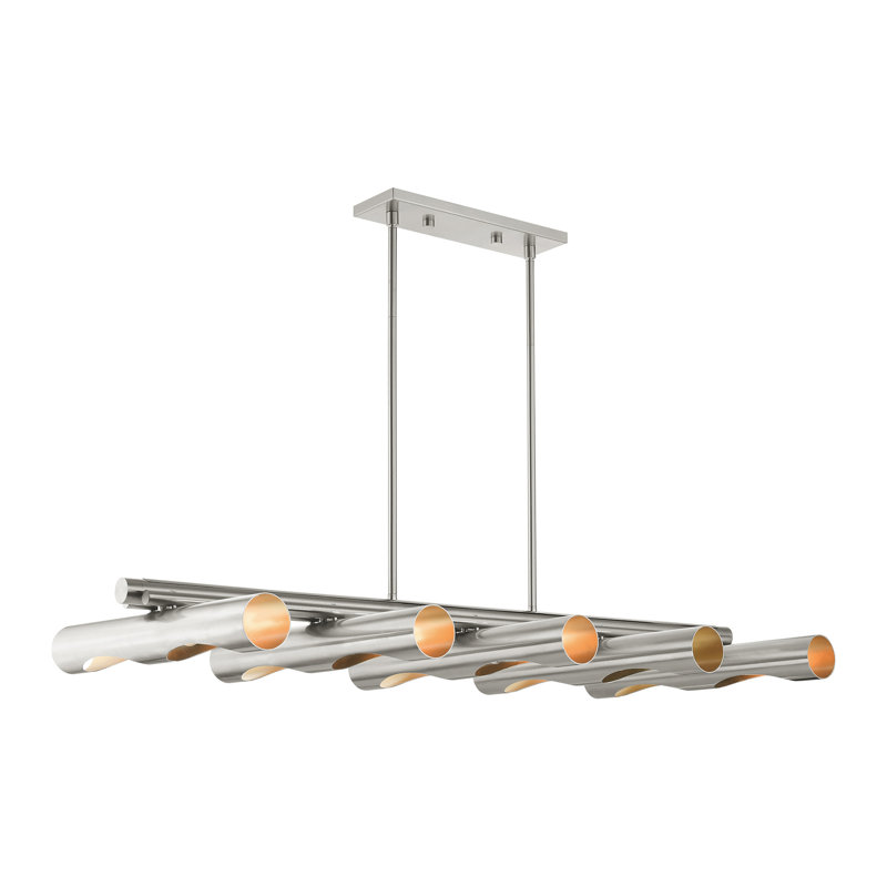 Barbaa 10 - Light Kitchen Island Pendant, Brushed Nickel