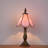 1 - Light 7 inch Pink Tiffany Table Lamp,Handcrafts Stained Glass Style Table Light-365918207