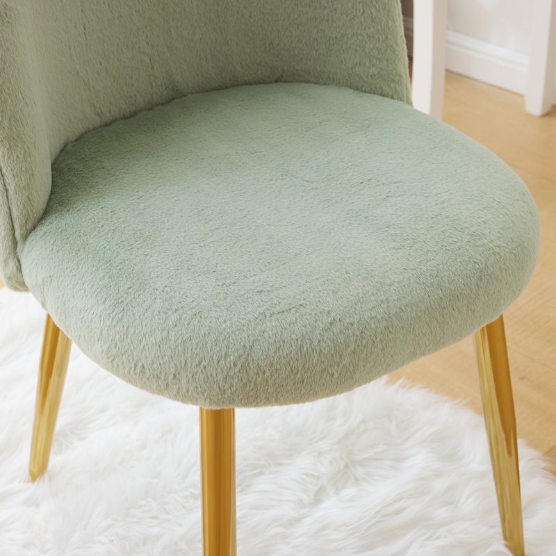 Fauteuil de maquillage l 21,26 po Winao, Vert