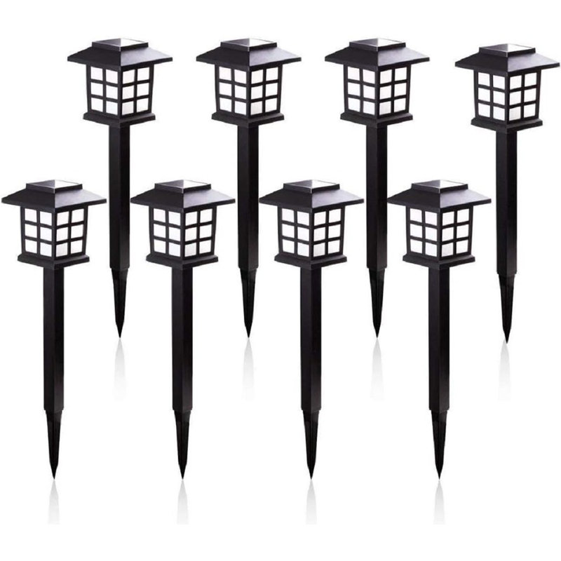 Solar Ground Plug Lights - Colorful Light 8-Pack