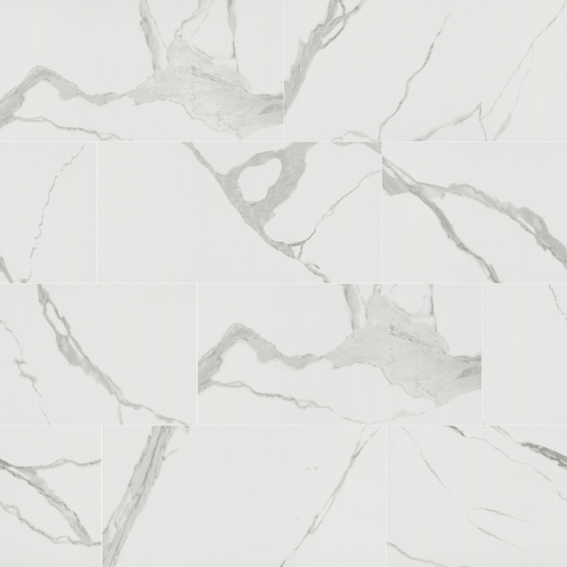 Carreau de plancher et de mur en porcelaine polie aspect pierre 12 po x 24 po Ardena, Silva