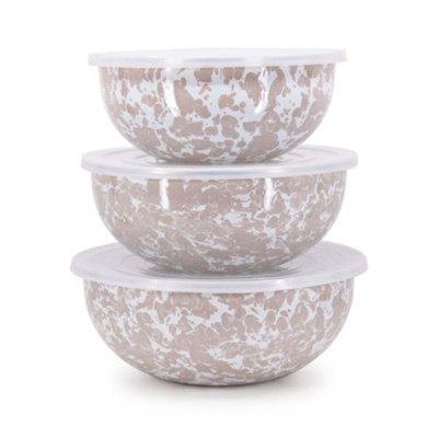 Swirl Enamelware Nested Mixing Bowl Set