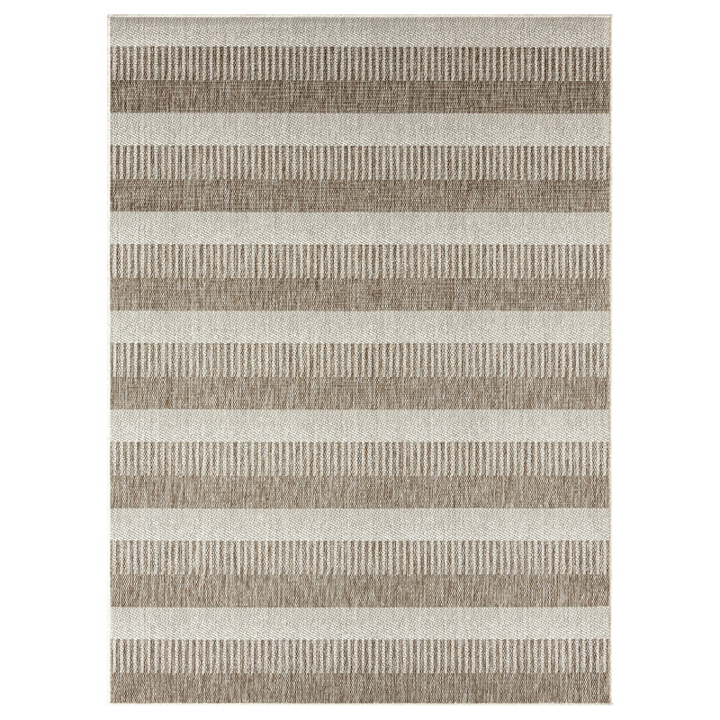 Tapis taupe / ivoire Nicole Miller, Rectangle 7 pi 9 po x 10 pi 2 po