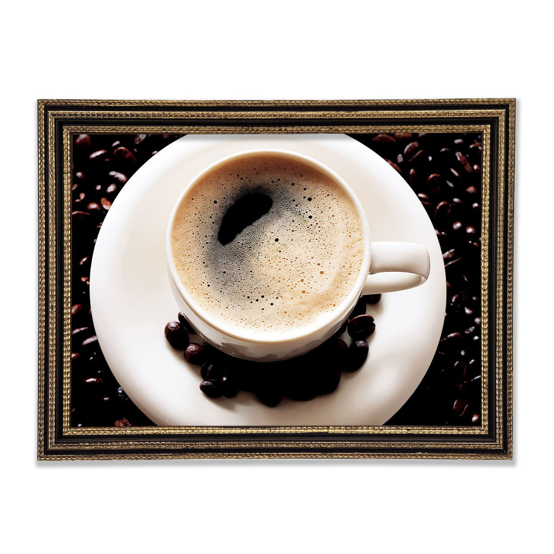 Gerahmtes Leinwandbild Black Coffee Froth