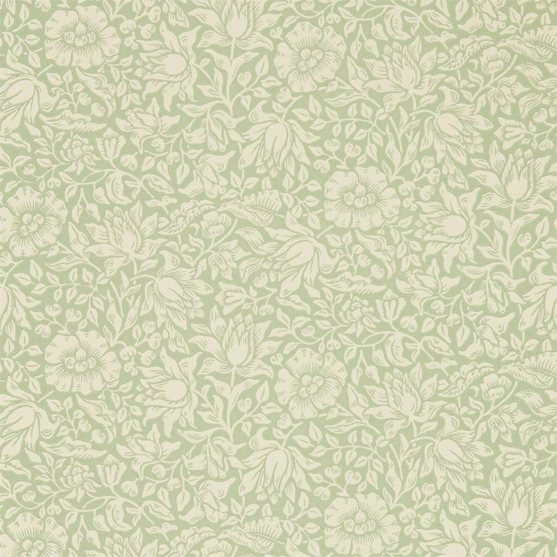 Mallow Wallpaper, Apple Green