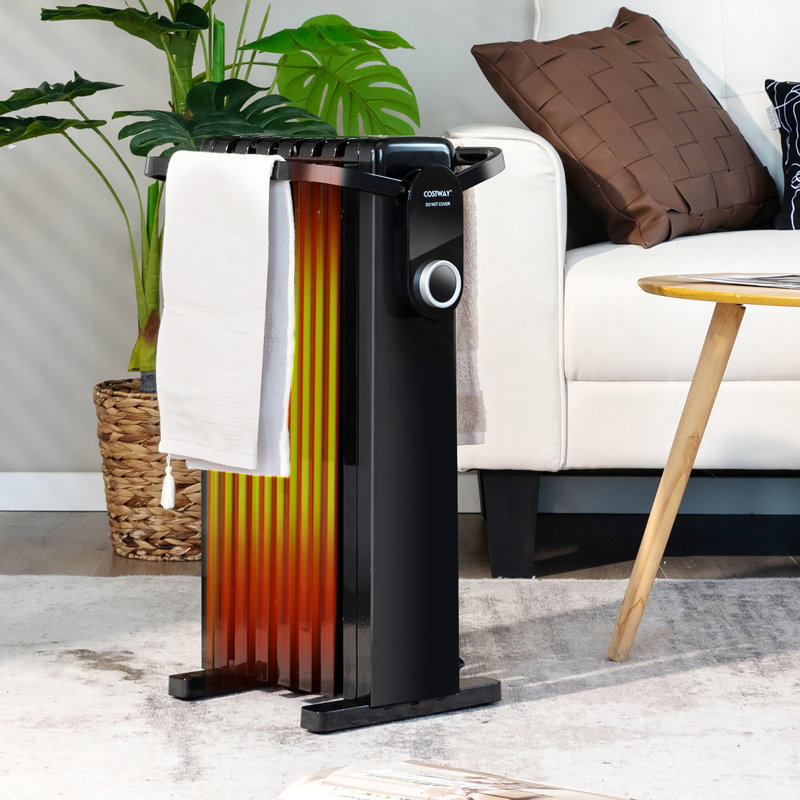 Radiateur électrique Costway 1500 Watts, Noir