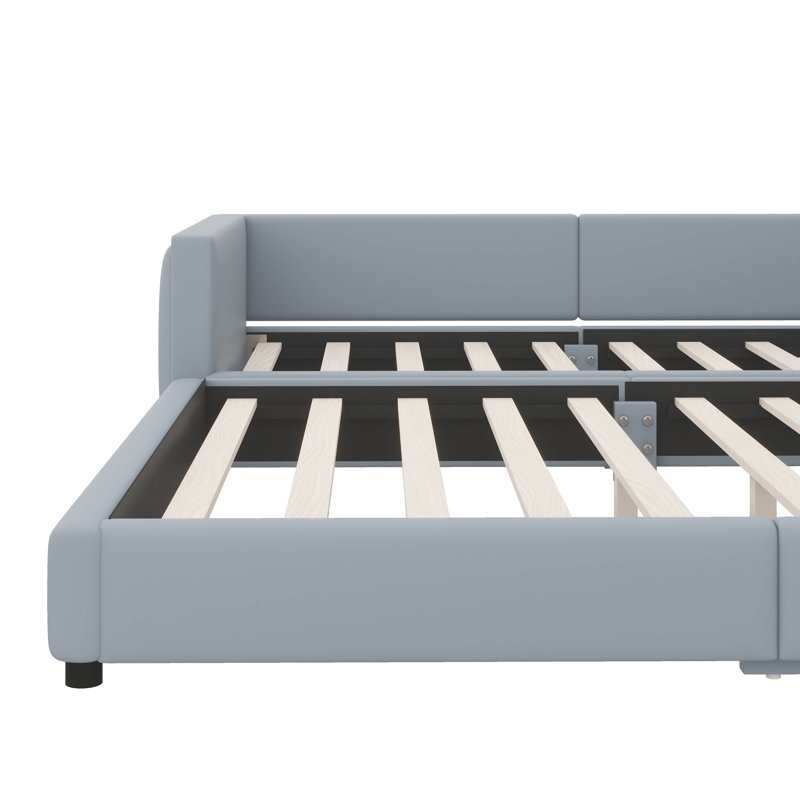 Lit plateforme grand et simple TG, Gris