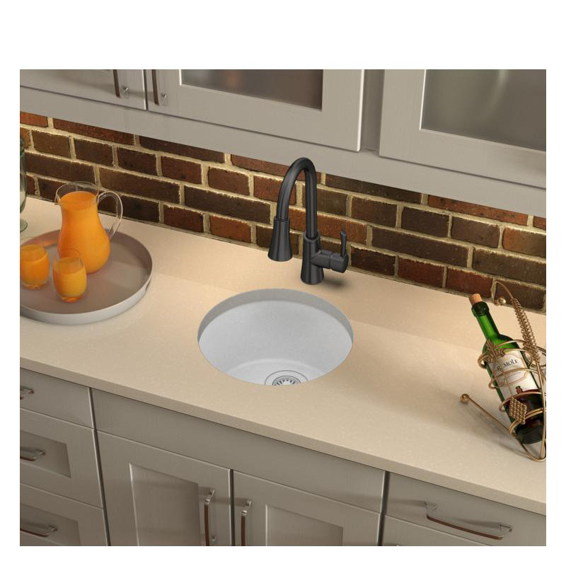 Quartz Classic 18-1/8" x 18-1/8" x 7-1/2" Dual Mount Kitchen Sink, White