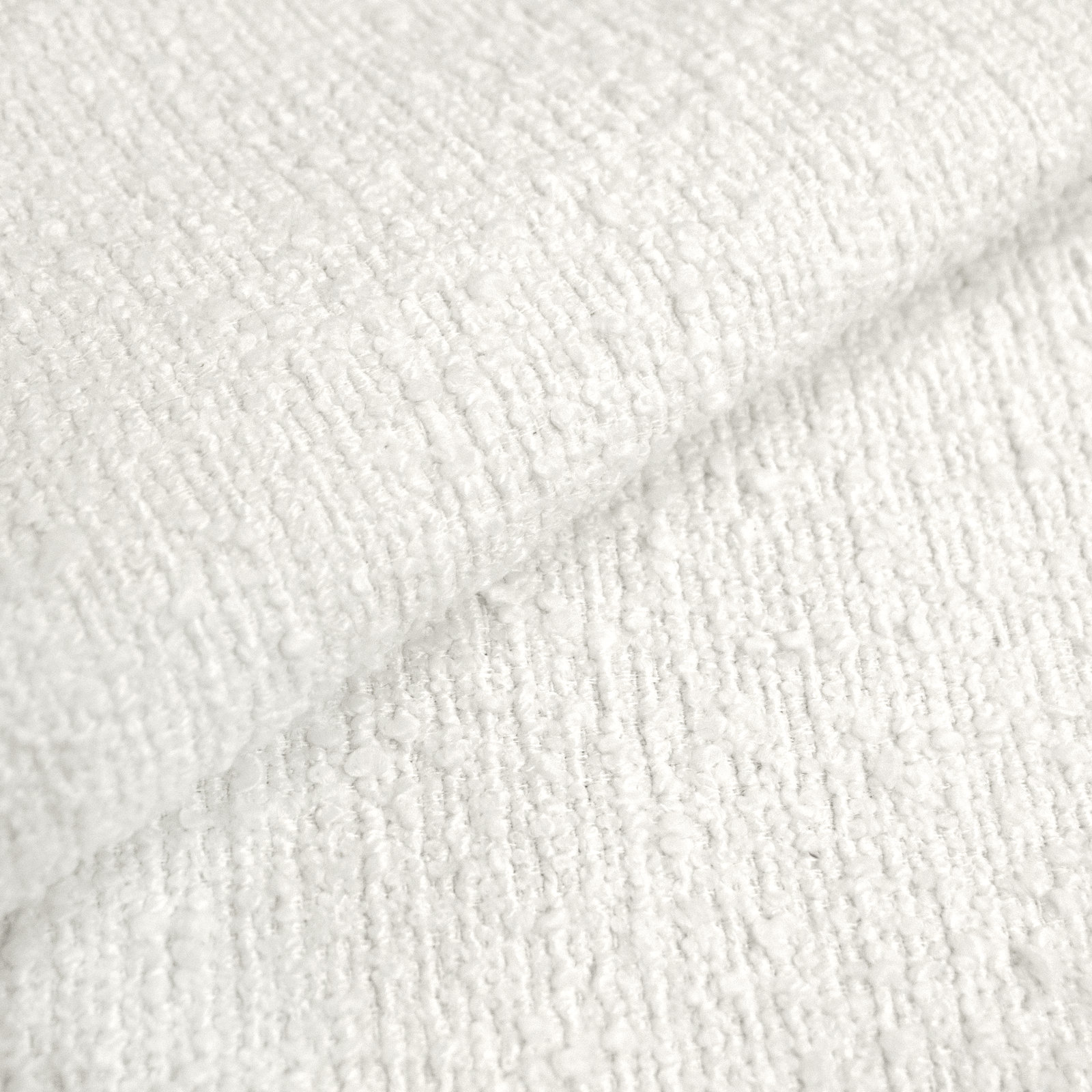 Mariza Upholstered Swivel Accent Chair, Classic Snow Boucle