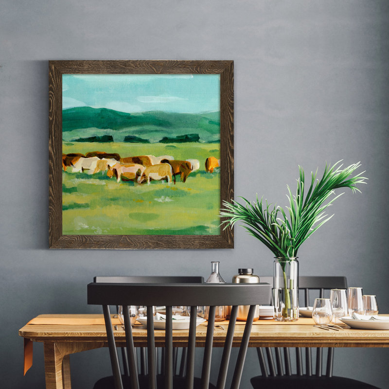 Pastel Fantasy II-impression sur toile encadrée, H 31,5 po x l 31,5 po x P 1,5 po, Cadre noyer