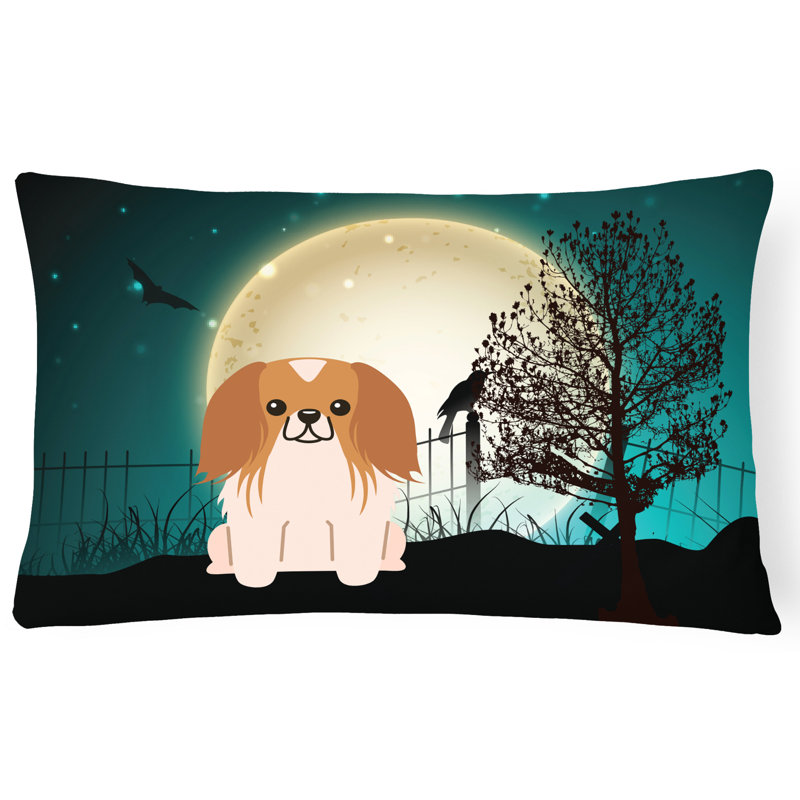 Coussin lombaire intérieur / extérieur Halloween, Rouge / blanc