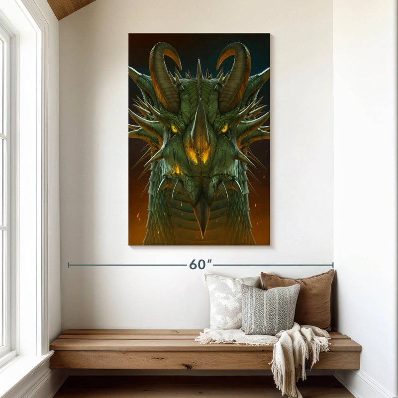 Portrait de dragon Brampt, H 48 po x l 32 po