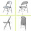 Ensemble de chaises pliantes en acier empilable, avec rangement facile, capacité de 350 lb de Landbaugh-484843559