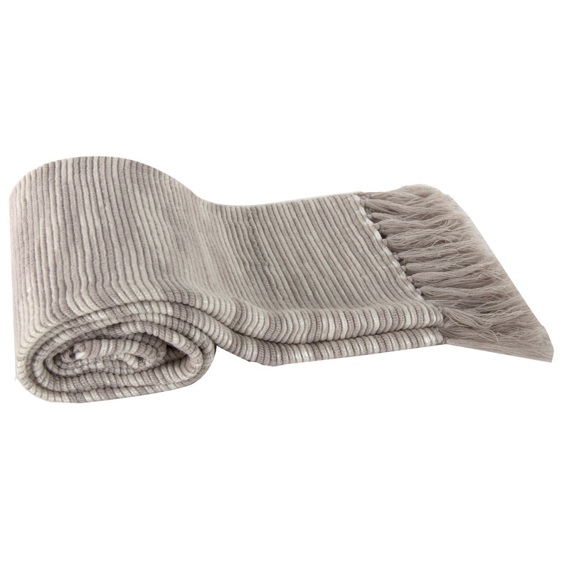 Knitted Throw Blanket, Beige
