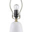 Lampe de table en céramique avec abat-jour en tissu cannelé, finition blanc mat texturé et douce lueur chaude