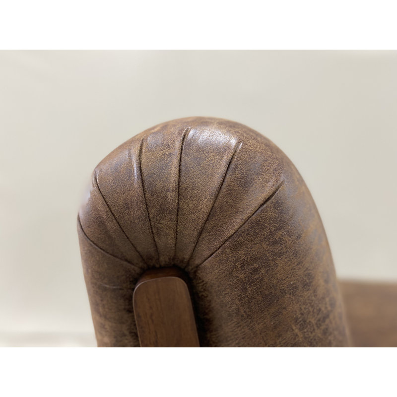 Chaise d'appoint Carlyle, cuir vieilli whisky