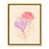 Toile avec cadre flottant or