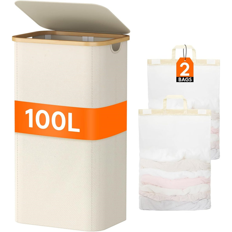 Bhargava Fabric Laundry Hamper with Handles