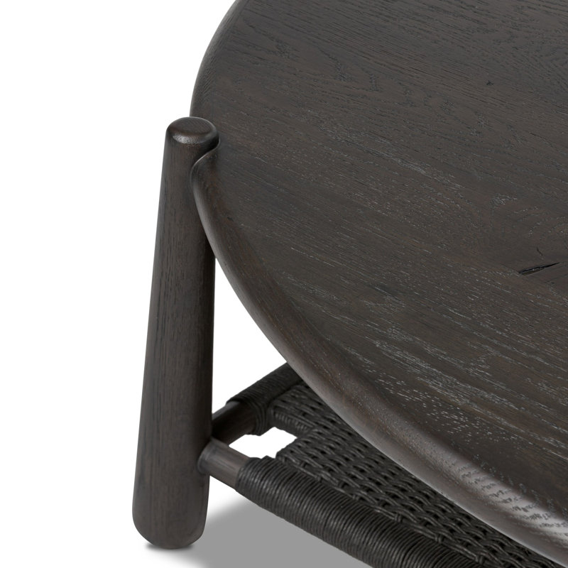 Salvador Coffee Table, Cracked Smoked Black Veneer