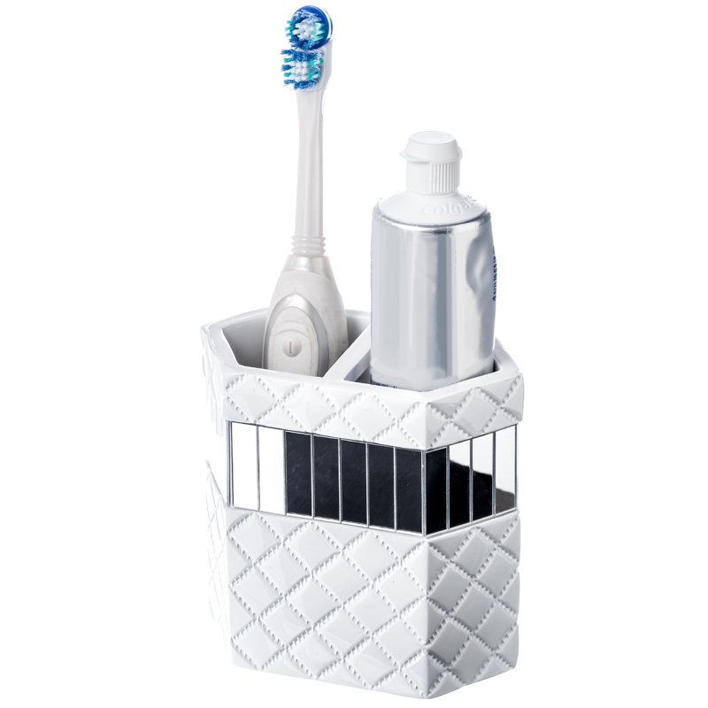 Porte-brosse à dents matelassé en résine