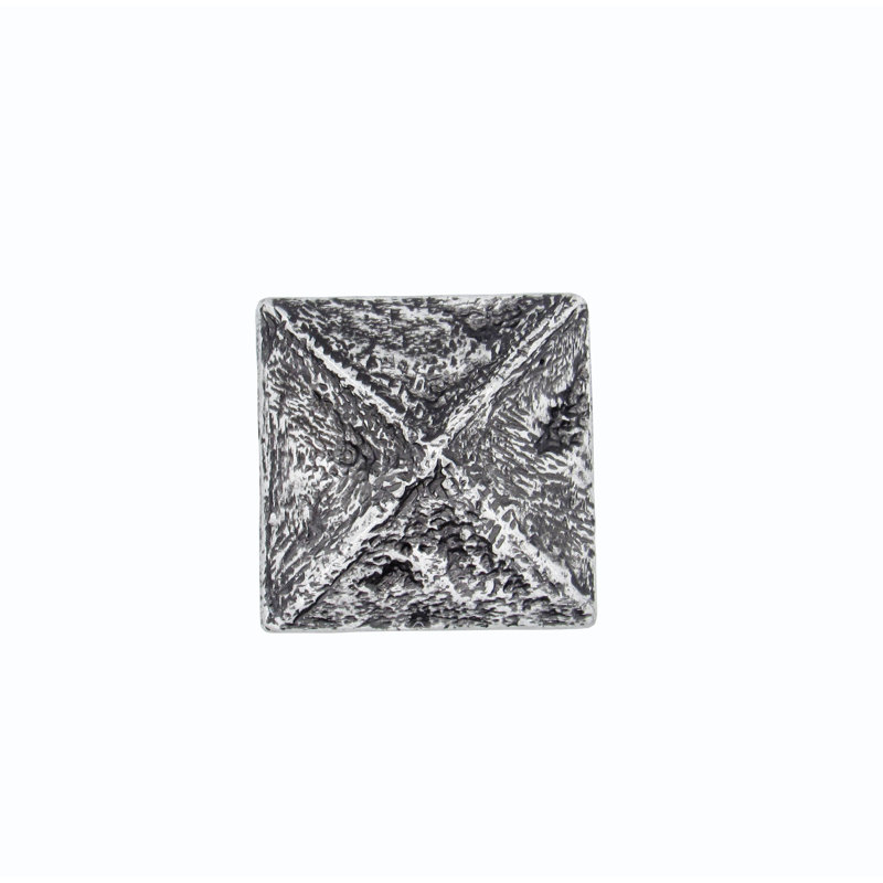 Poignée carrée surdimensionnée, Argent ancien