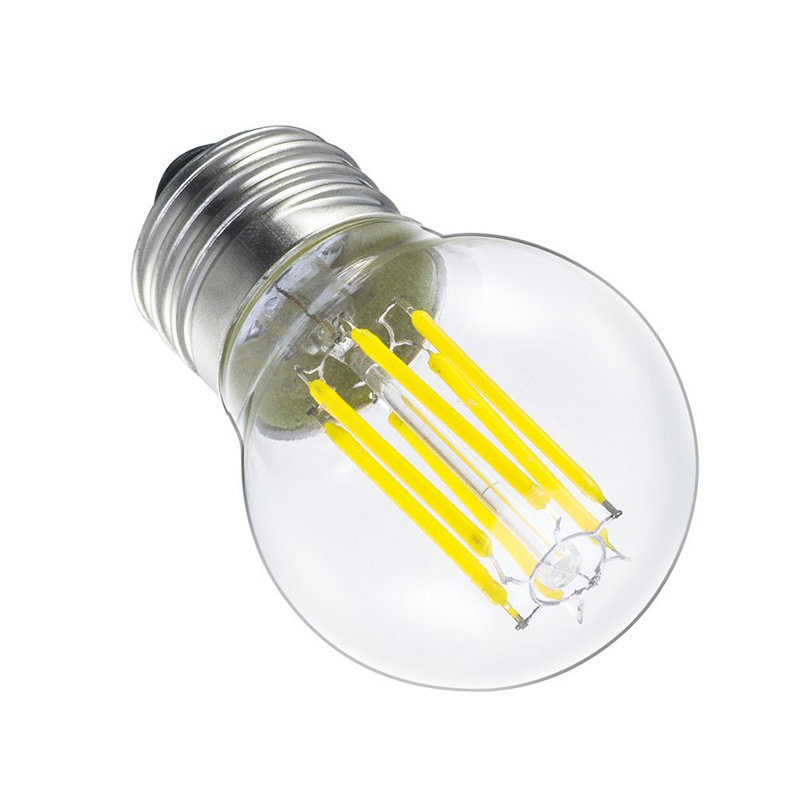 Ampoule à filament E26 Eison, G45 6W Couverture transparente blanc froid
