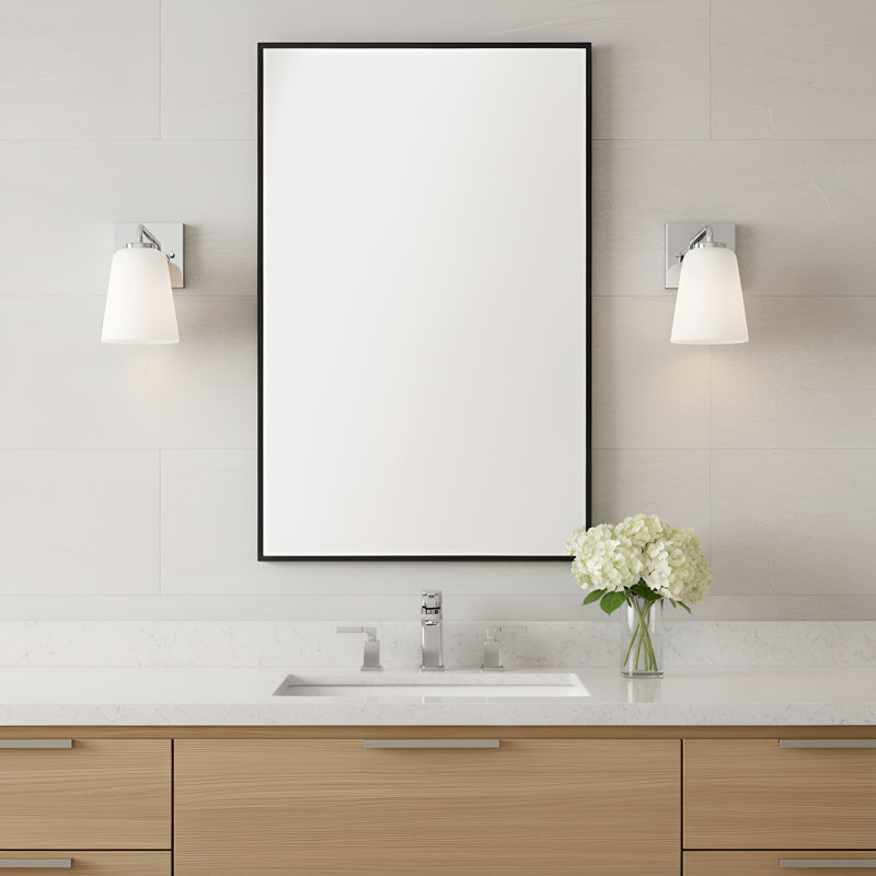 Petit meuble-lavabo Miles de génération Lighting , Chrome, Blanc
