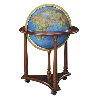 Globe terrestre bleu illuminé