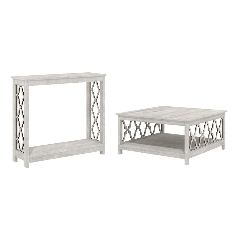 Ensemble de tables basses 2 pièces Chessani, Dusty Grey Oak, Chêne gris cendré