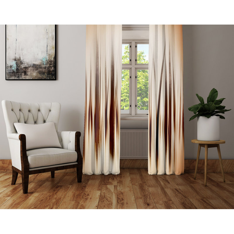 Paire de rideaux semi-transparents en polyester Devette, L 20 po x L 52 po