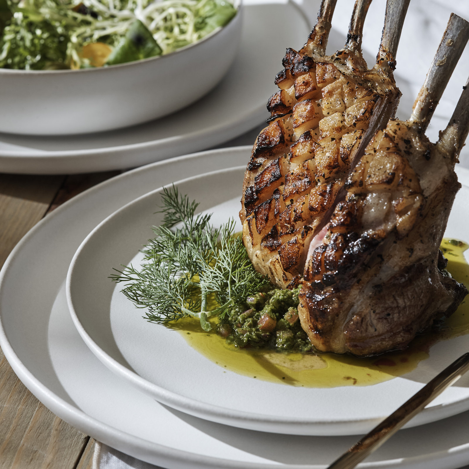 Macchio Stoneware Dinnerware Set, White