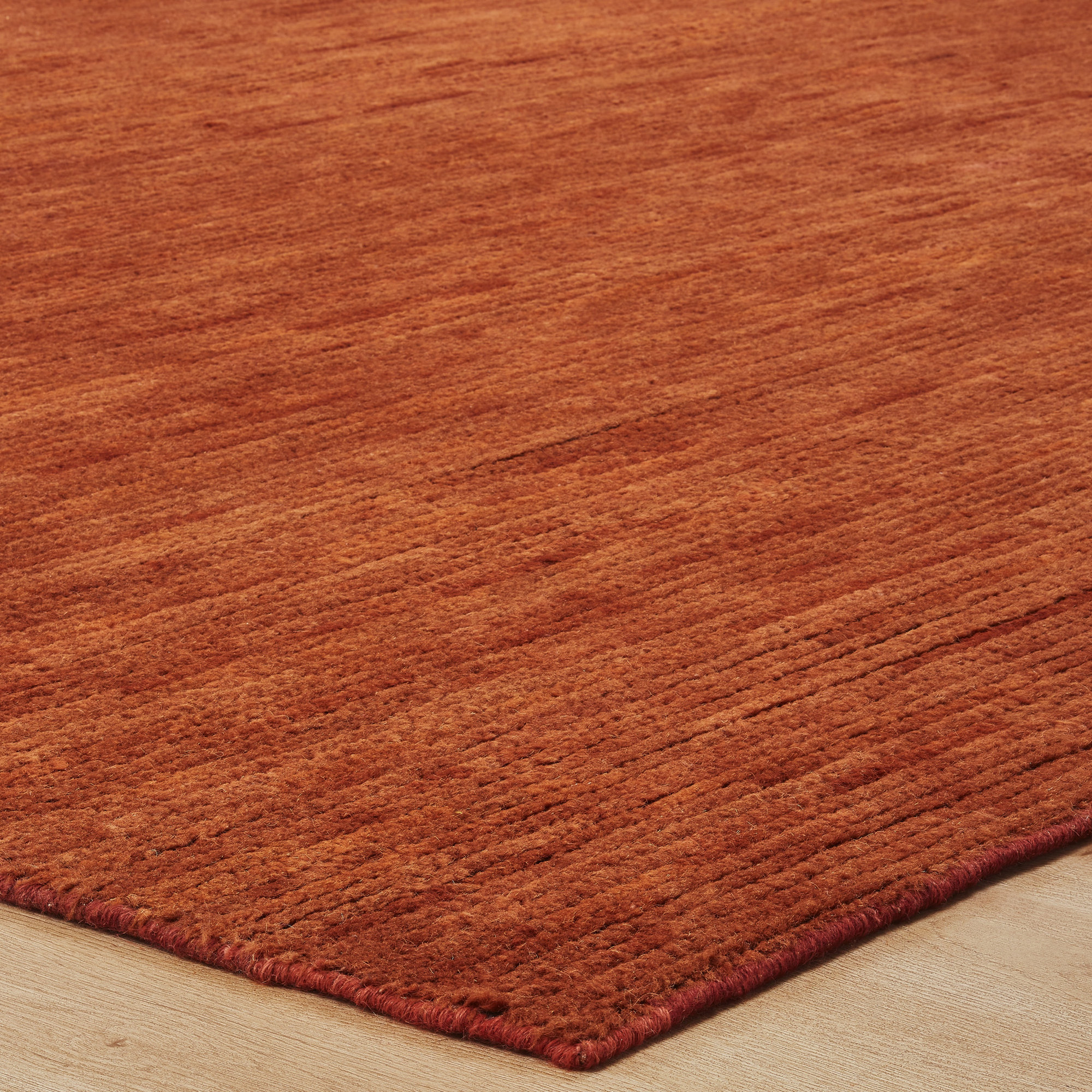 Schwenzer Sunset Ember Hand-Knotted Wool Area Rug, Runner 2'6" x 10'