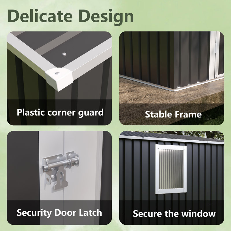 Metal Garden Shed with Window