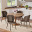 Ensemble de 2 chaises de salle à manger modernes en similicuir, chaises de cuisine extra-larges, capacité de 136 kg, brun-515930797-515930786
